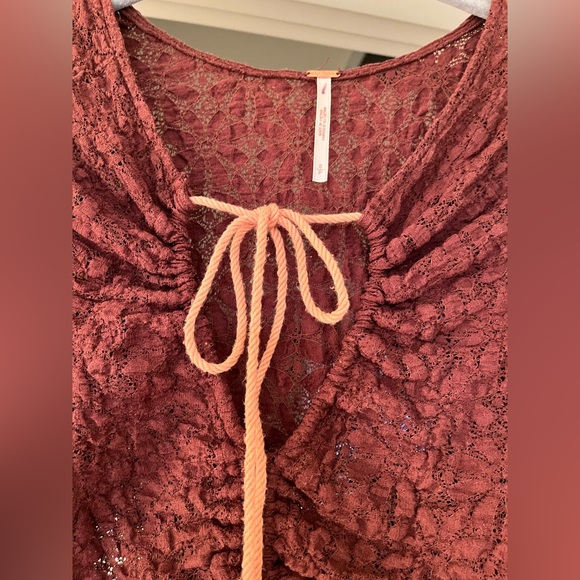 Free People brown lace top - Picture 6 of 8